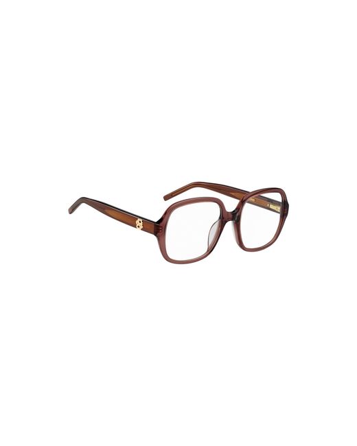 Boss Brown Acetate Optical Frames With Double B Monogram