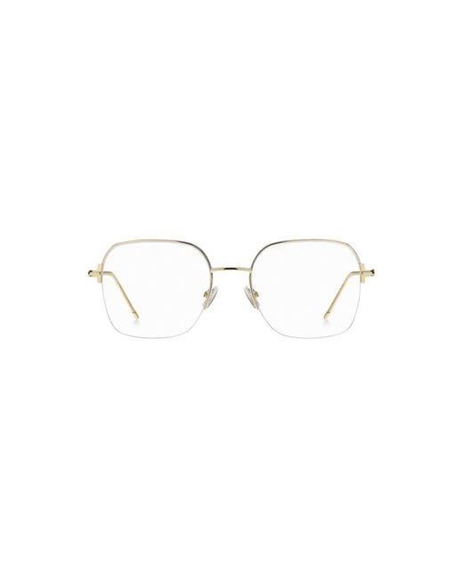 Boss Metallic Half-Rim-Tone Optical Frames With Emed Logo