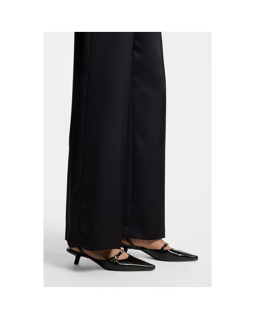 HUGO Black Slingback Mules