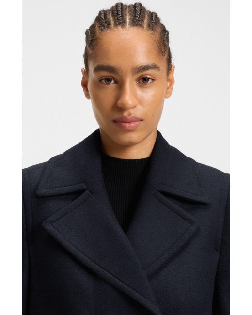 Boss Blue Regular-Fit Caban Aus Woll-Mix