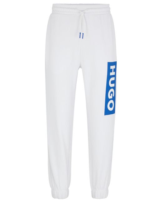 HUGO Jogginghose aus Baumwoll-Terry mit Logo-Print in White für Herren