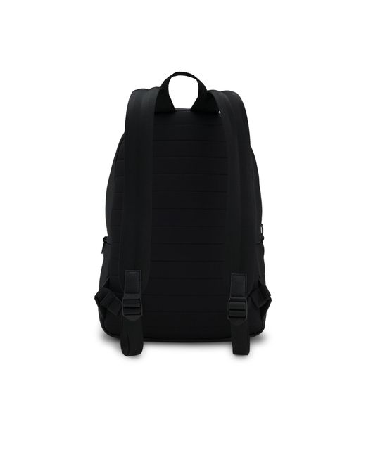 HUGO Black Zipped Backpack With Rubber Logo Patch for men