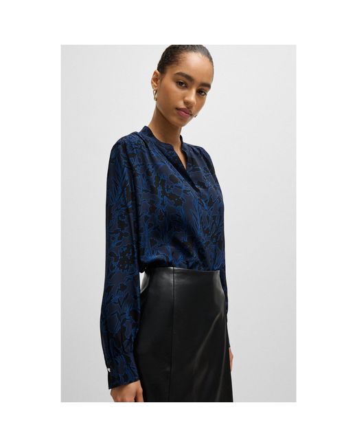 Boss Blue Regular-Fit Blouse