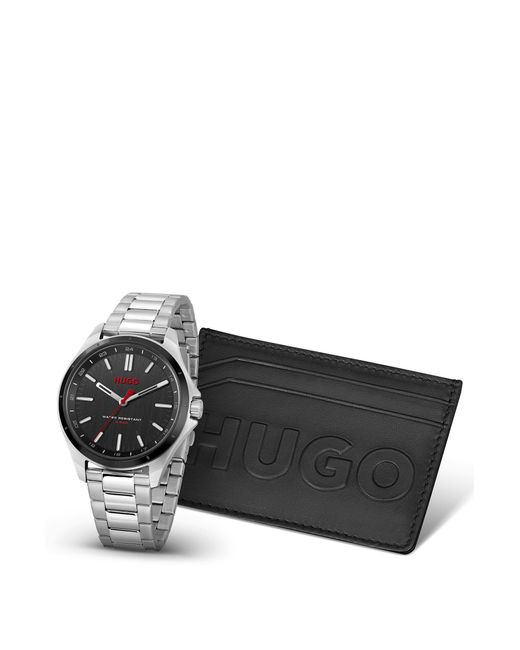 HUGO Red Gift-boxed Watch And Card Holder for men