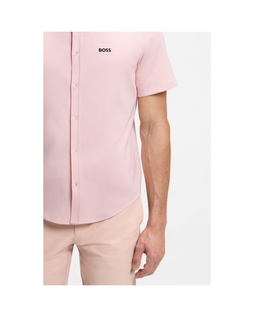 Boss Pink Regular-Fit Shirt for men