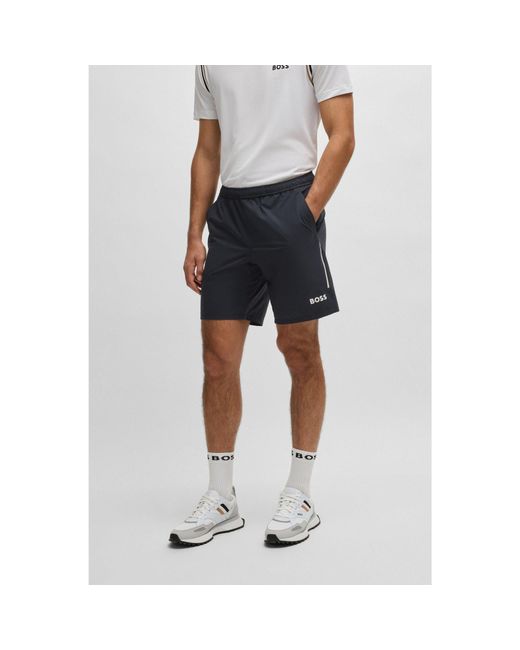 Boss Black X Matteo Berrettini Active Tennis Shorts With Four-Way Stretch for men