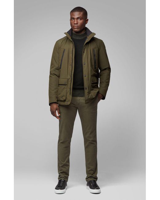 Download BOSS Mock-neck Sweater In Melange Wool With Raglan Sleeves ...