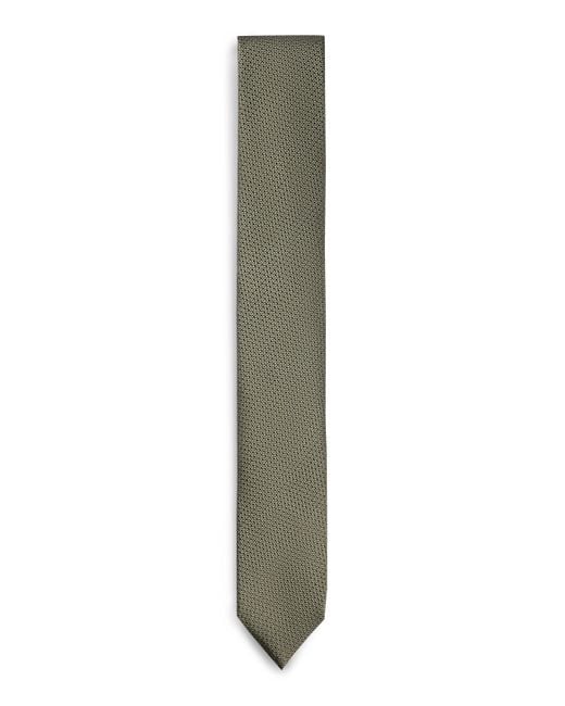 Boss Green Silk Tie In Structured Jacquard for men