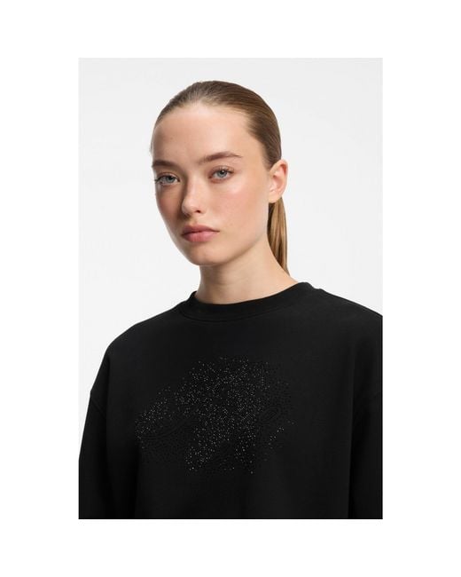 HUGO Black Relaxed-Fit Sweatshirt