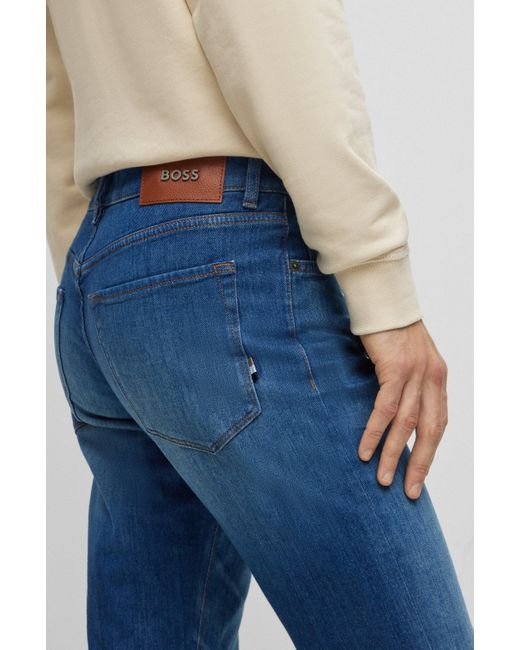 BOSS by HUGO BOSS Regular-fit Jeans In Blue Italian Denim for Men | Lyst