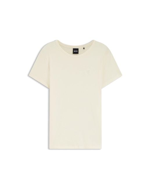 Boss White Slim-Fit T-Shirt