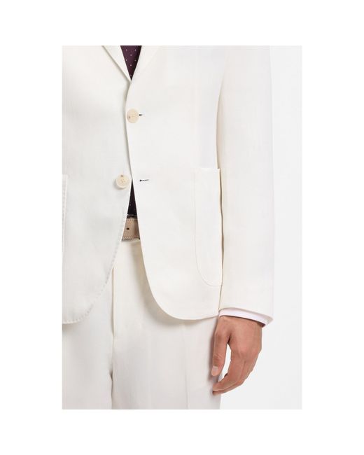 Boss White Slim-Fit Jacket for men
