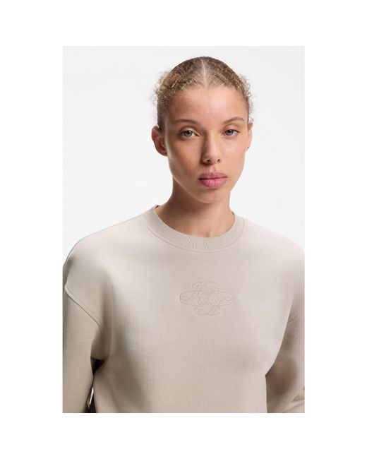 HUGO Natural Resort-Script Logo Sweatshirt