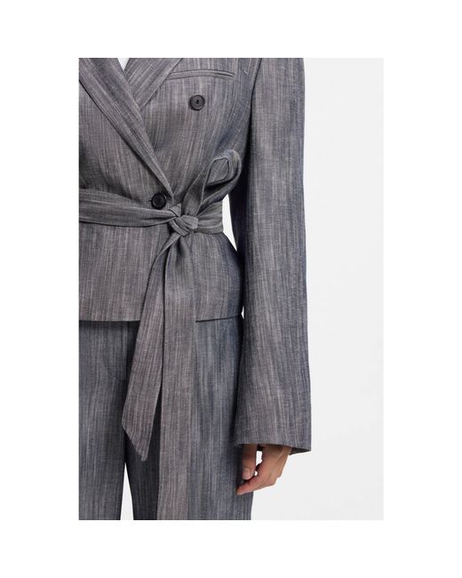Boss Gray Regular-Fit Blazer