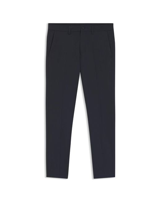 Boss Blue Slim-Fit Technical Trousers With Four-Way Stretch for men