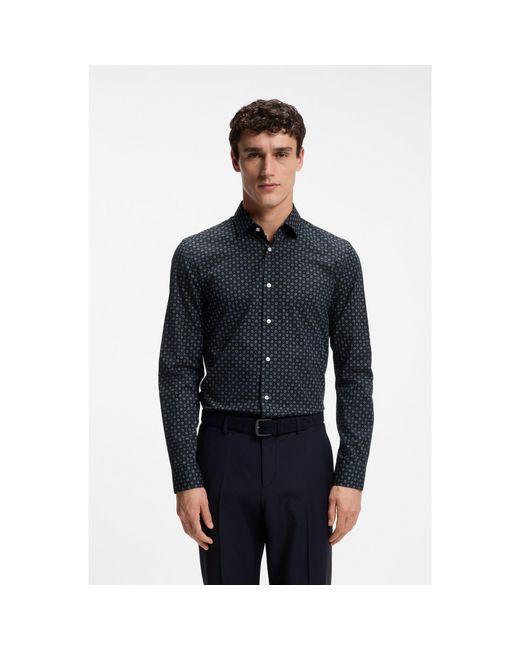 Boss Blue Slim-Fit Business Shirt for men