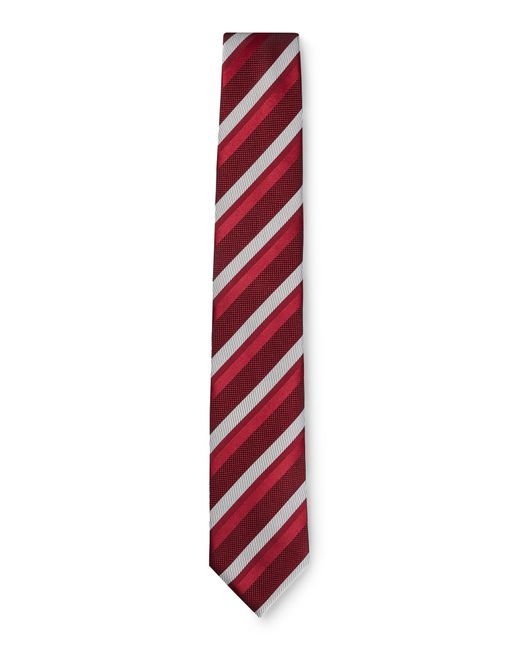 Boss Red Silk-blend Tie With All-over Jacquard Pattern for men