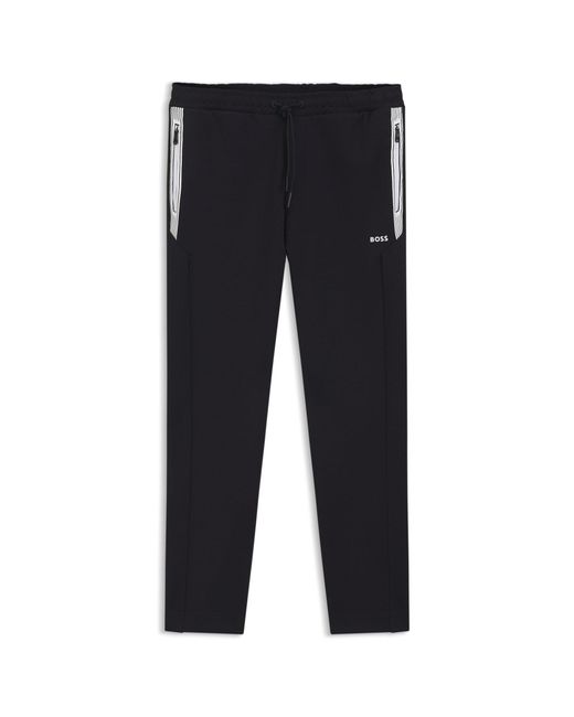 Boss Blue Drawstring Trousers for men