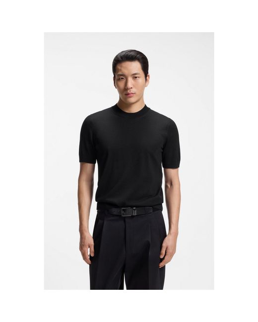 Boss Black Short-Sleeved Knit T-Shirt for men
