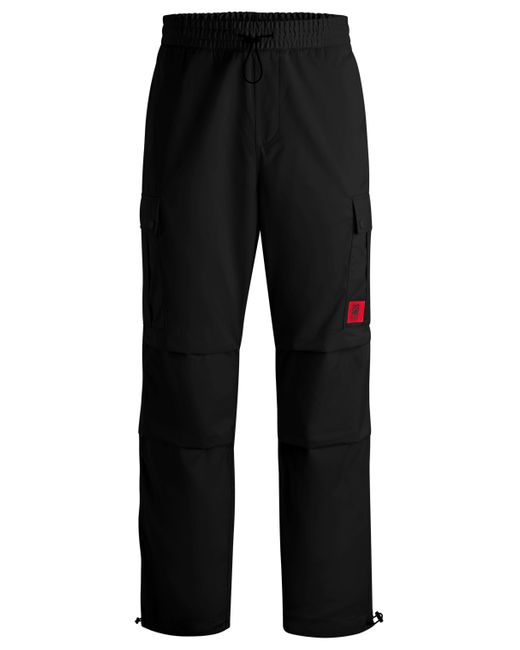 HUGO X Rb Regular-fit Cargobroek Met Kenmerkend Stierdessin in het Black voor heren