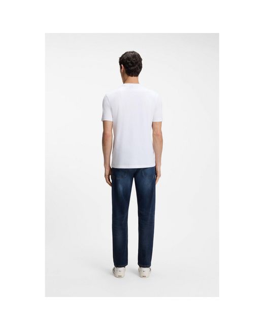 Boss White Regular-Fit T-Shirt for men