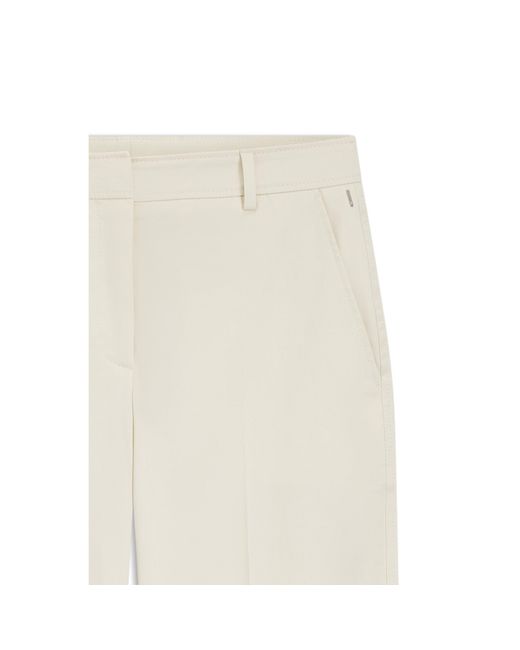Boss Natural Tapered-Fit Cropped Trousers
