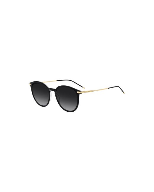 Boss Black Acetate Sunglasses With-Tone Temples