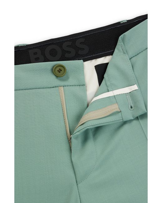 Boss Green Slim-fit Trousers In A Performance-stretch Wool Blend for men