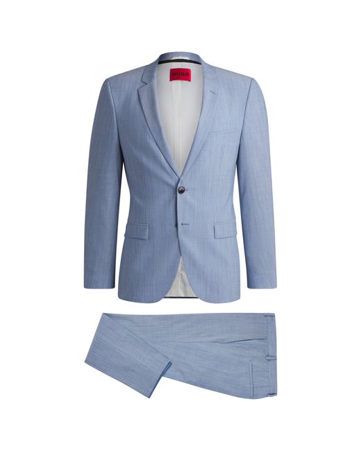 HUGO Blue Extra-Slim-Fit Suit for men