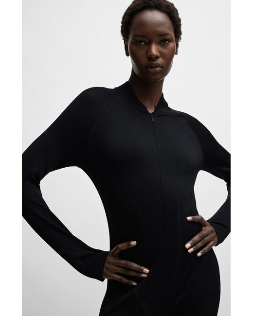 Boss Black Naomi X Full-length Bodysuit In Stretch Jersey