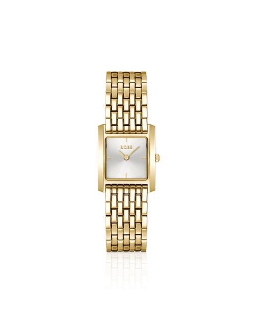 Boss Metallic Lucy Scala-Tone Watch With Square Case
