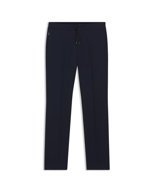 Boss Blue Slim-Fit Trousers for men