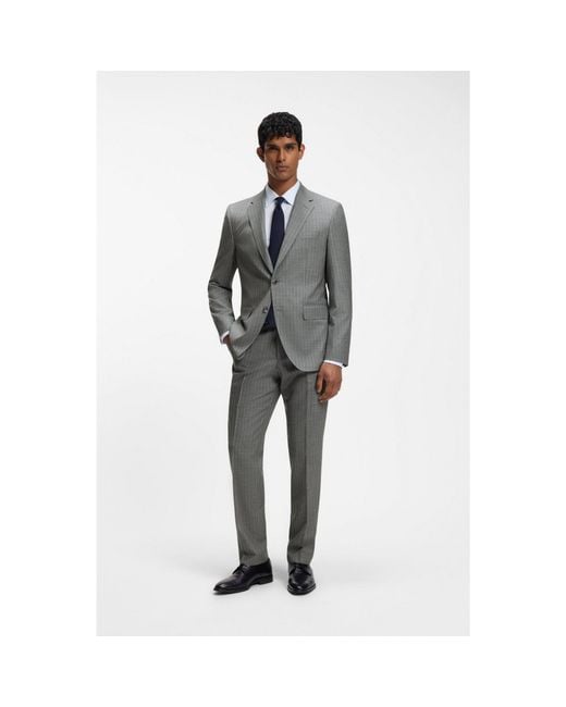 Boss Gray One Two-Piece Regular-Fit Suit for men