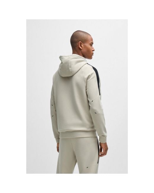 Boss Natural Stretch-Cotton Tracksuit With Logo Prints for men