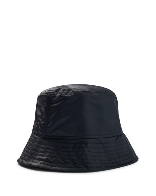 BOSS by HUGO BOSS Cotton Bucket Hat With Logo Detail in Black | Lyst UK