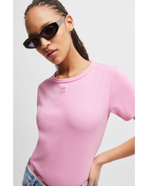 HUGO T-Shirt Deloris 10258222 01, Medium Pink