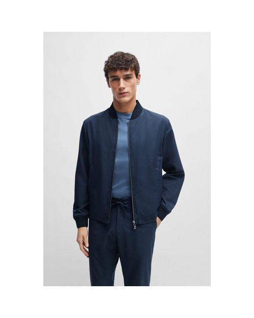 Boss Blue Slim-Fit Jacket for men