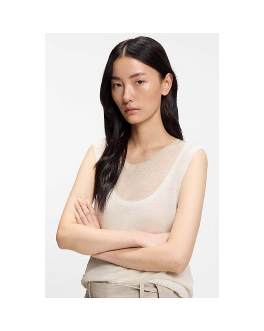 Boss Natural Sleeveless Top