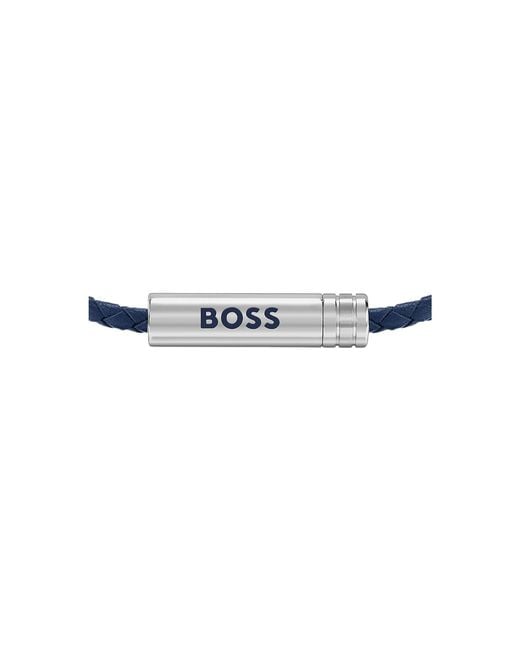 Boss Blue Braided Cuff for men