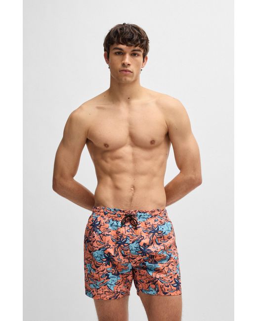 Boss Red Orange Men's Swim Shorts Size M for men