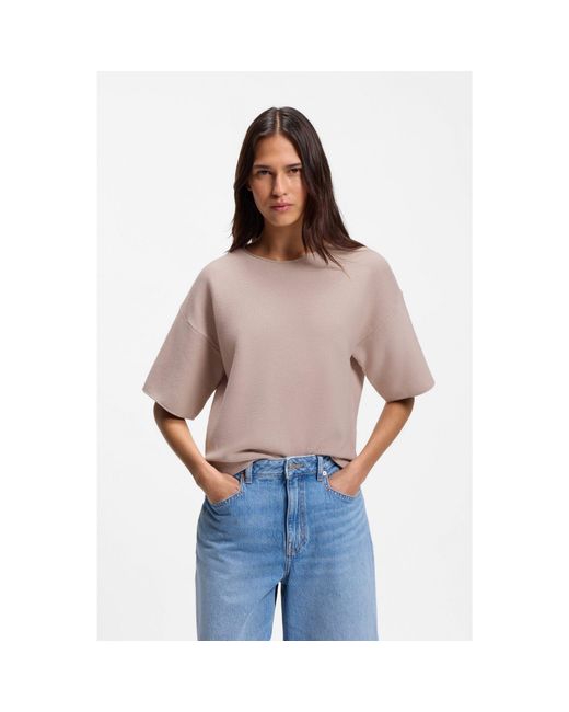 Boss Pink Relaxed-Fit Sweater