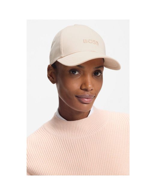 Boss Natural Cotton-Twill Cap With Tonal Embroidered Logo