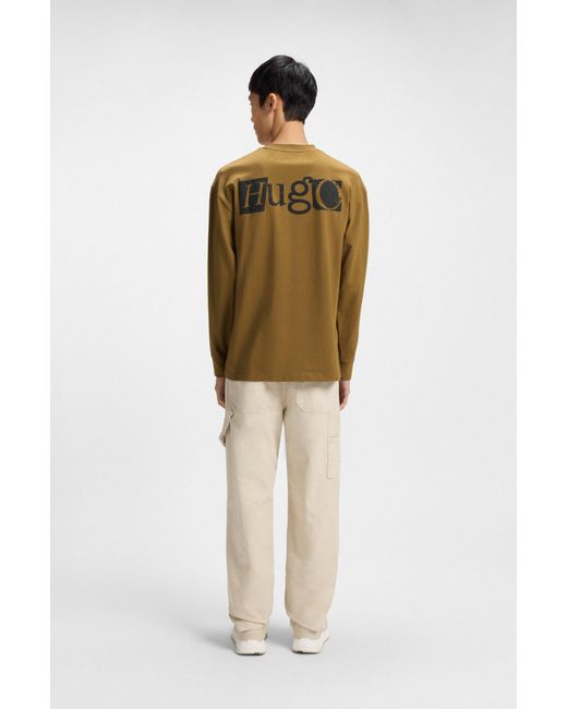 HUGO Light Green Men's T-shirts Size M for men