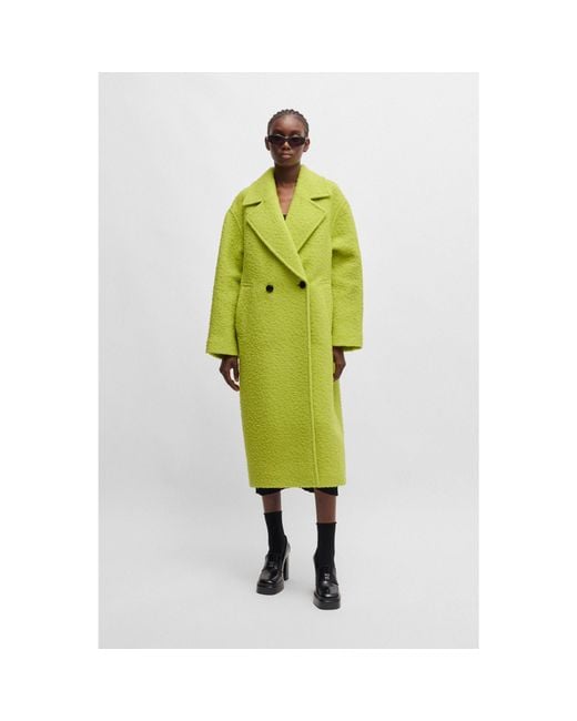 HUGO Green Double-Breasted Coat