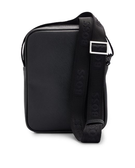 Boss Black Reporter Bag With Signature Stripe And Logo Detail for men