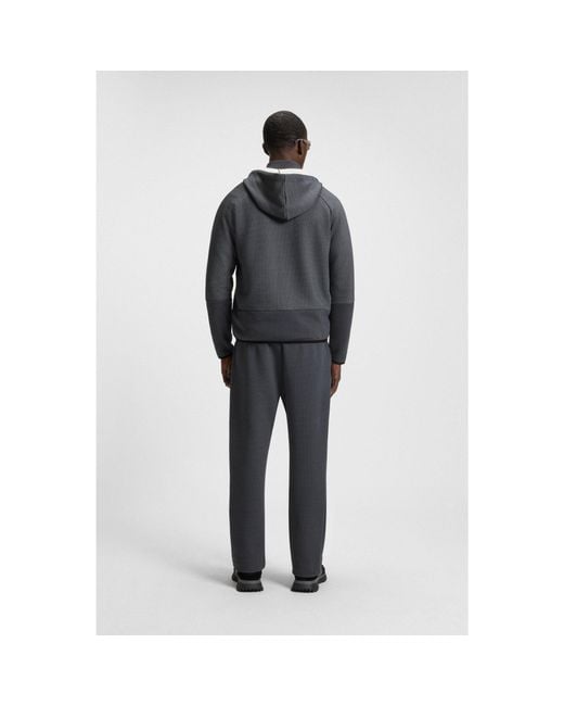 Boss Black Regular-Fit Zip-Up Hoodie for men