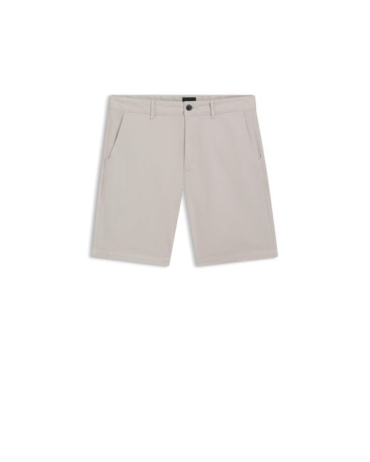 Boss Gray Slim-Fit Shorts for men