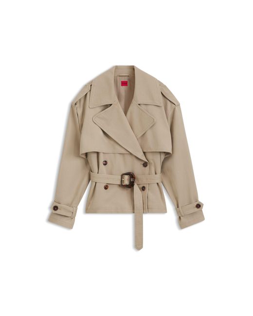 HUGO Natural Short Trench Jacket