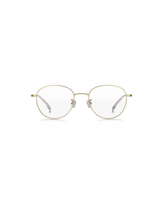 Boss Metallic Tone Optical Frames With Tubular Temples for men