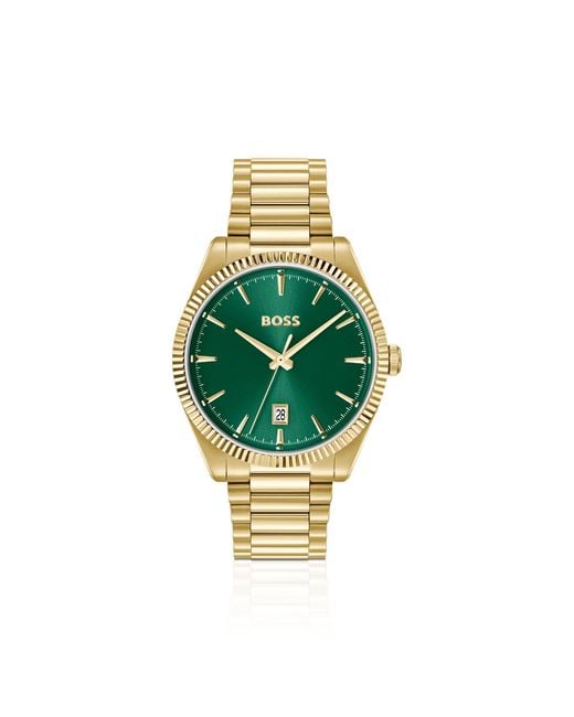 Boss Metallic Cheswick-Dial Watch With Fluted Bezel for men